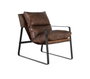 GINER Y COLOMER Sillón de piel verde con estructura de metal